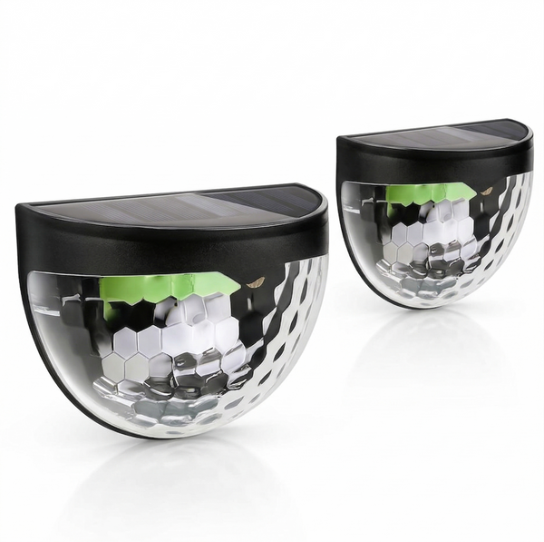 6-LED Solar Wall Lights with Honeycomb Shade Wukusy