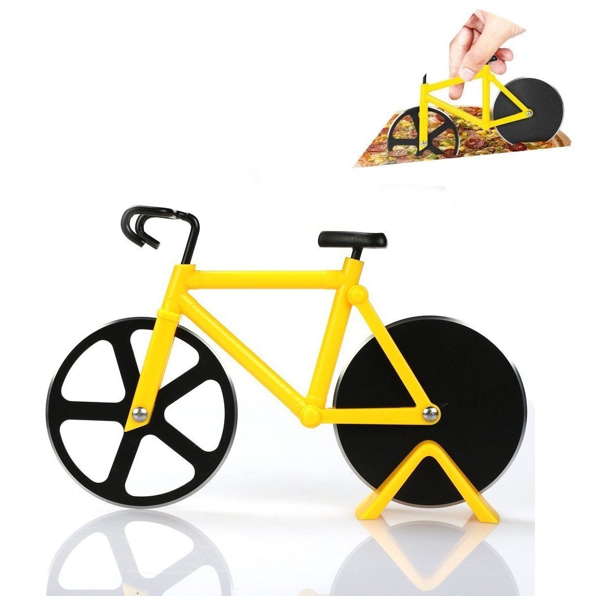 Stainless Steel Bicycle Shape Pizza Cutter.