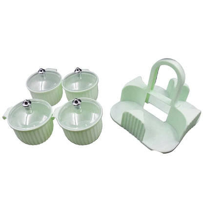 Multipurpose 4 pcs Storage Jar with Tray