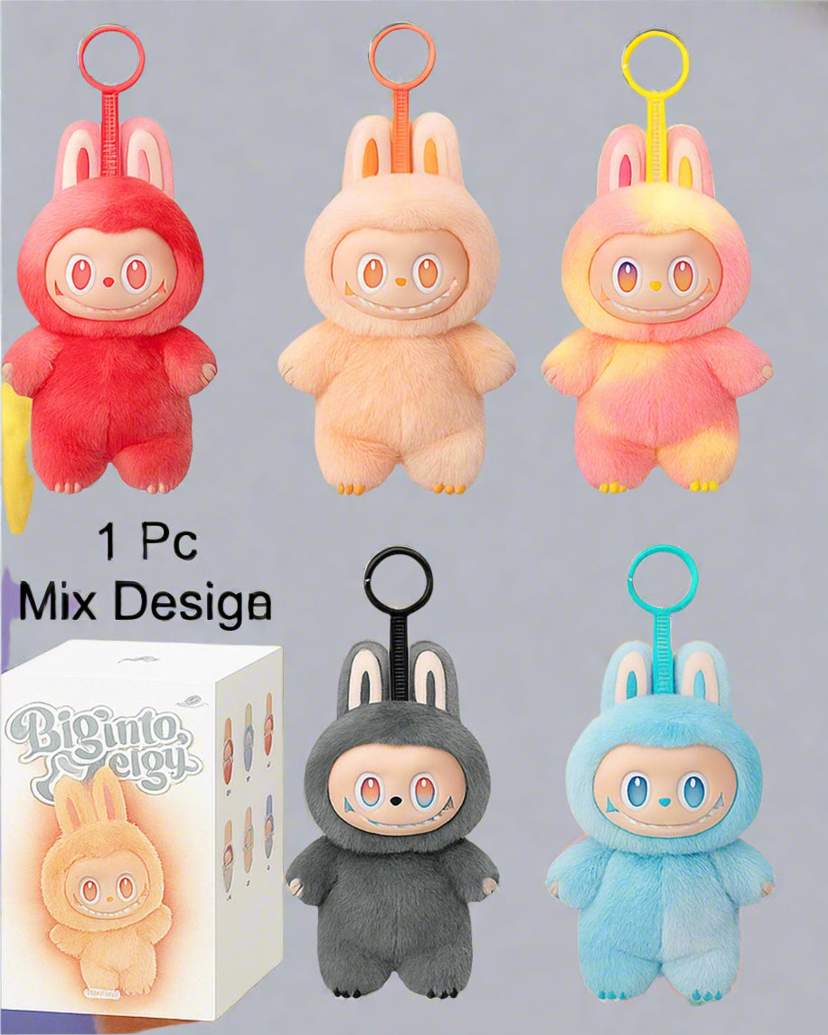 Plush Toy Cartoon Keychain With Hook Assorted Colorful Animal Design  1 Pc (Mix Design)