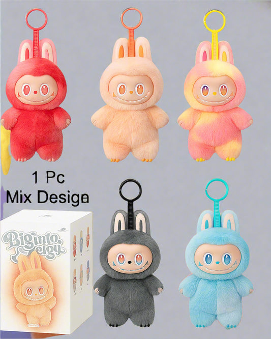 Plush Toy Cartoon Keychain With Hook Assorted Colorful Animal Design  1 Pc (Mix Design)