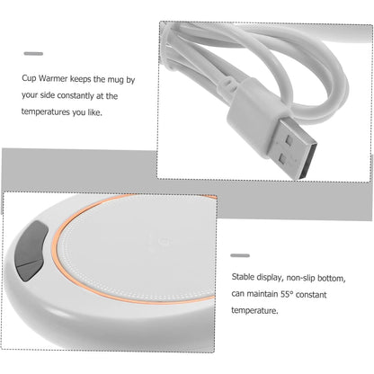 5576 Usb Warm Coaster Heated Coffee Mug Portable Office Desk Portable Cup Heater Coffee Mug Warmer Electric Cup Warmer (1 Pc) Wukusy