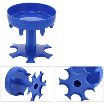 6-Way Plastic Shot Glass Dispenser with Holder Stand.