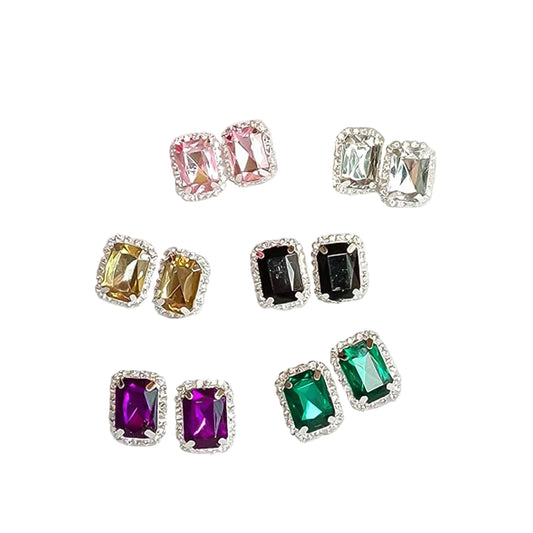 Interchangeable Diamond Triangle Earrings