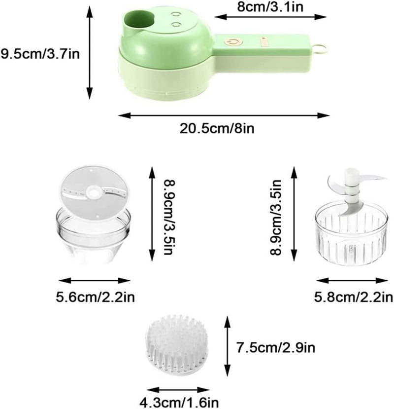 4 in 1 Portable Electric Vegetable Cutter Set 219eaz-qw