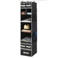 9 Shelf Hanging Closet Organizer With 5 Drawer Organizers Wukusy
