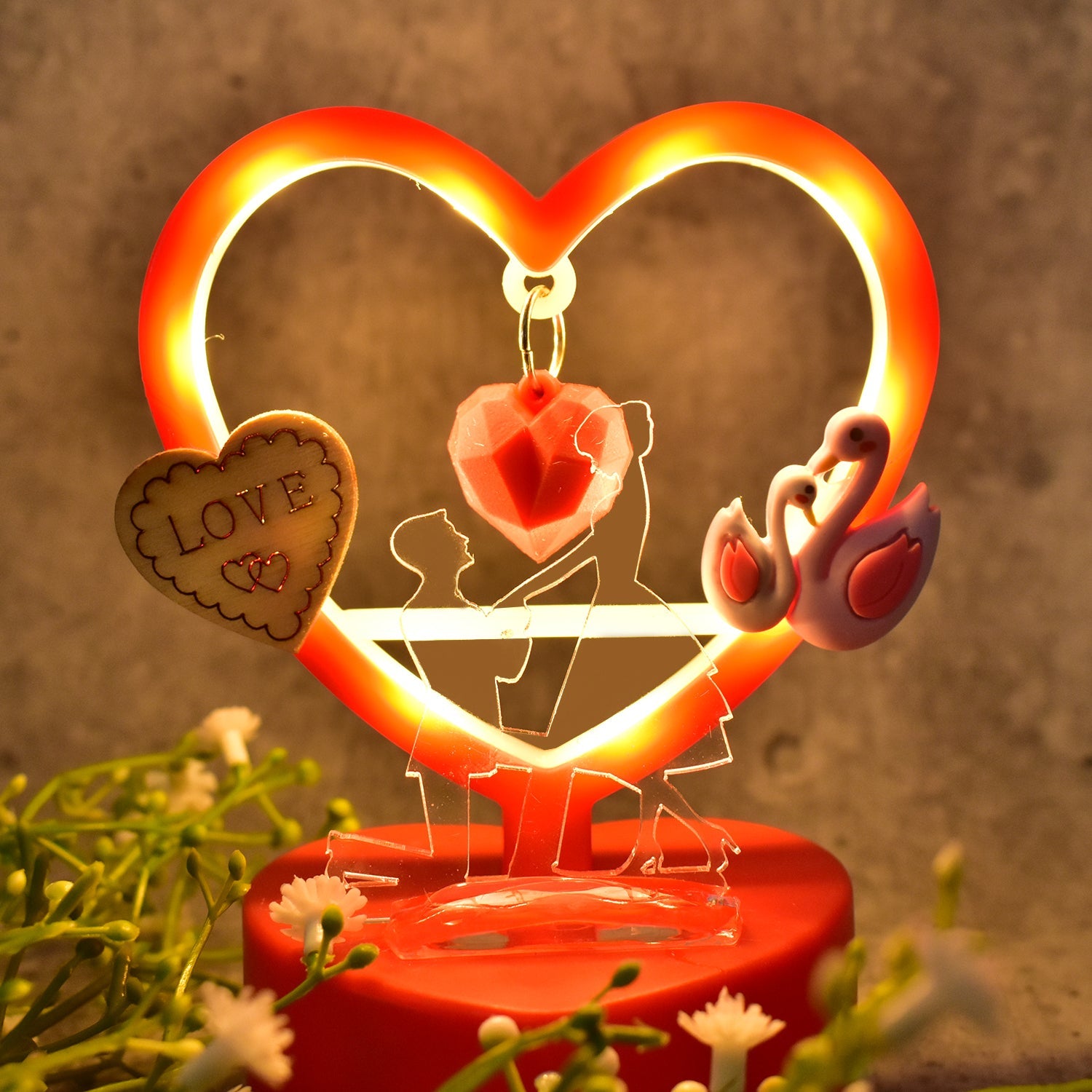 Heart-shaped Decorative Love Showpiece (1 Pc) Wukusy