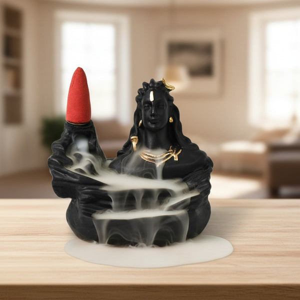 Adiyogi Backflow Incense Burner Wukusy