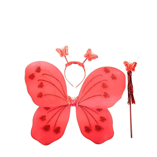 Baby Girls Fairy Butterfly Wings Costume with Wand & Hairband