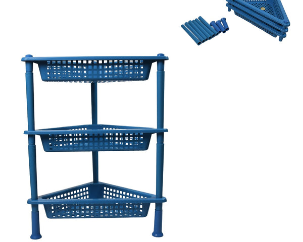 Triangle 3-Tier Plastic Storage Rack.