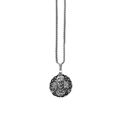 Hanuman Facelocket With Chain Pendant