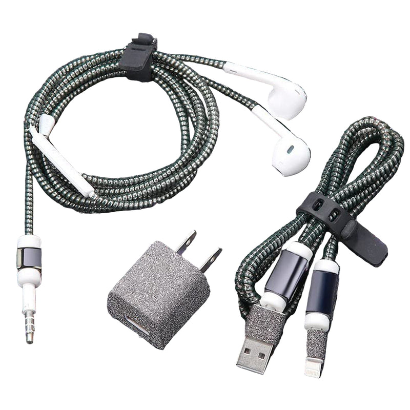 Spiral Wire Protector - Metallic Cable Sleeve for Mac Charger Wukusy