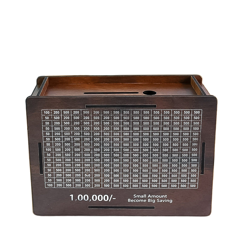 Wooden Money  Piggy Bank Money Box (1 Pc  4 Sketch Pen) Wukusy