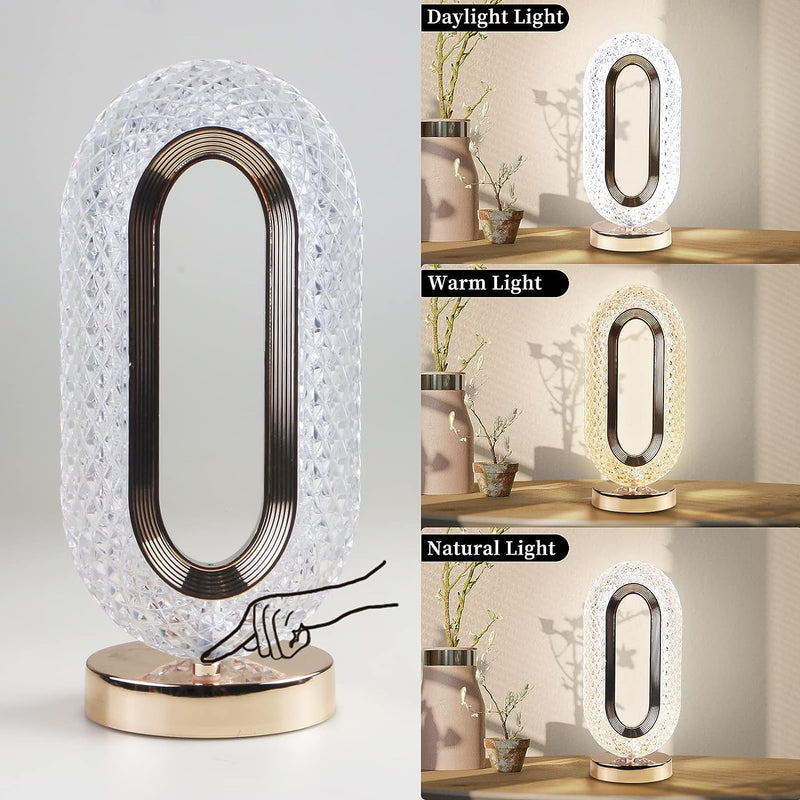 Touch Control Crystal Table Desk Lamp Wukusy