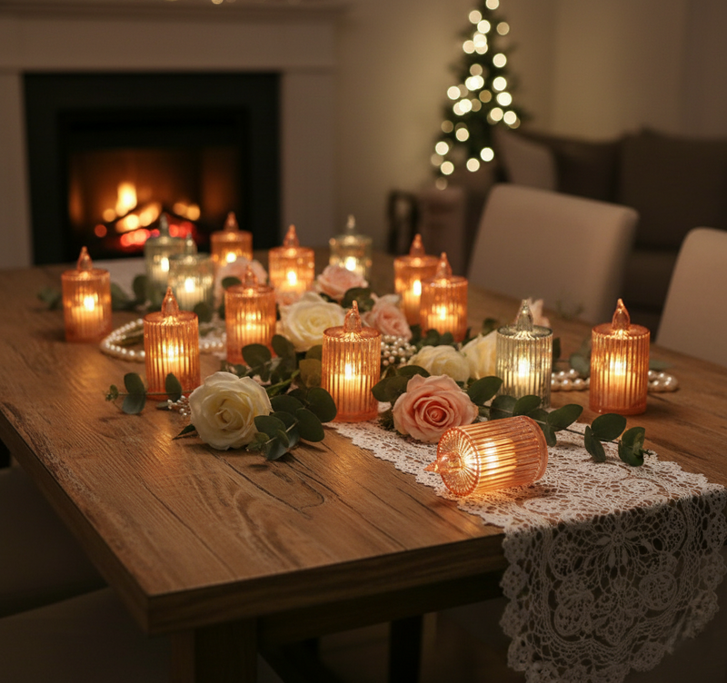 Decorative Flameless LED Candle Light Set Wukusy