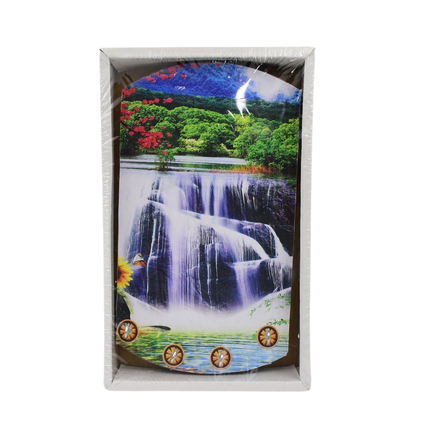 Decorative Wooden Vertical Scenery with Hooks Wukusy