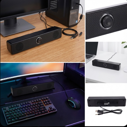 Desktop Computer Speaker Wired Plug And Play Usb Powered Speaker (1 Pc) Wukusy