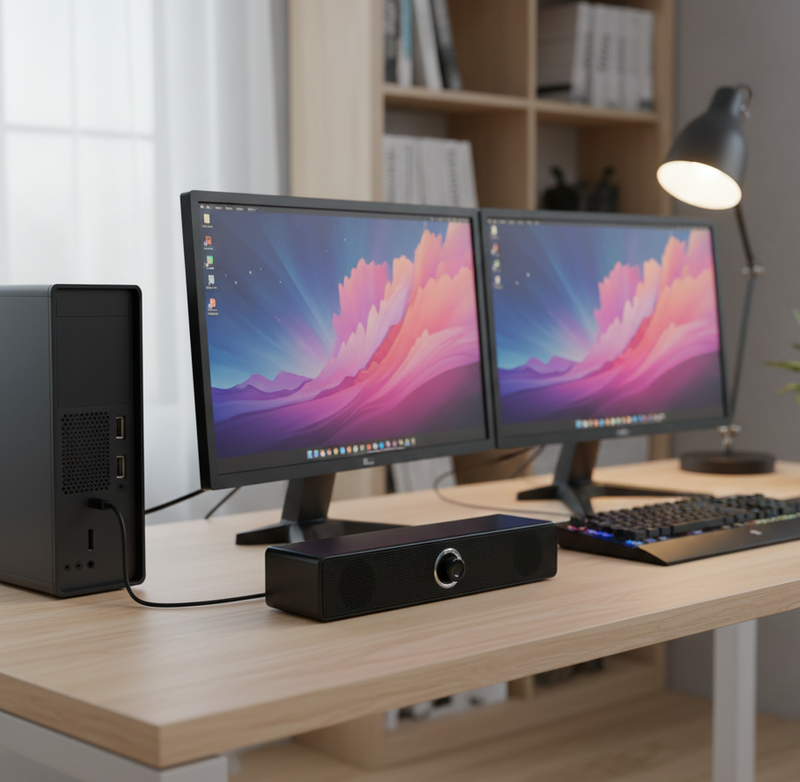 Desktop Computer Speaker Wired Plug And Play Usb Powered Speaker (1 Pc)