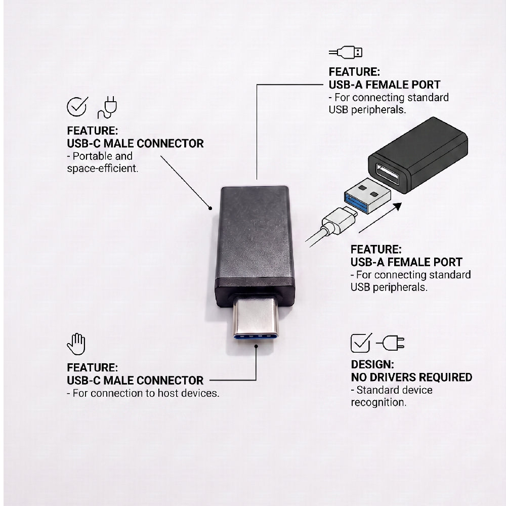 High-Speed USB OTG Connector Adapter