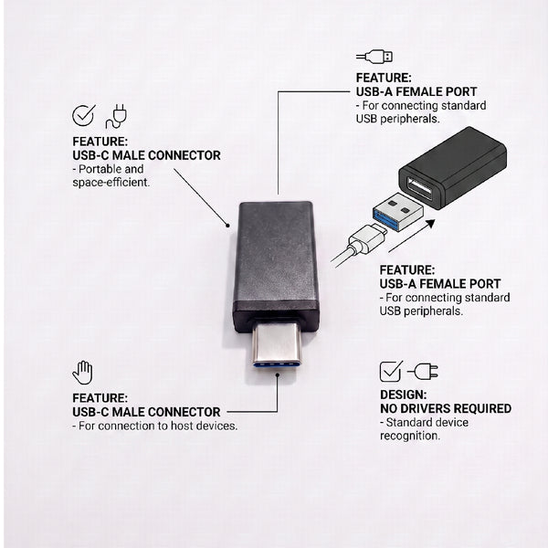 High-Speed USB OTG Connector Adapter
