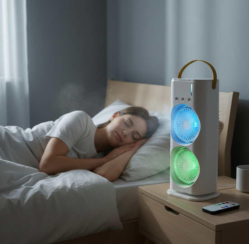 Double-Head Cooler Fan (1 Pc + Remote)