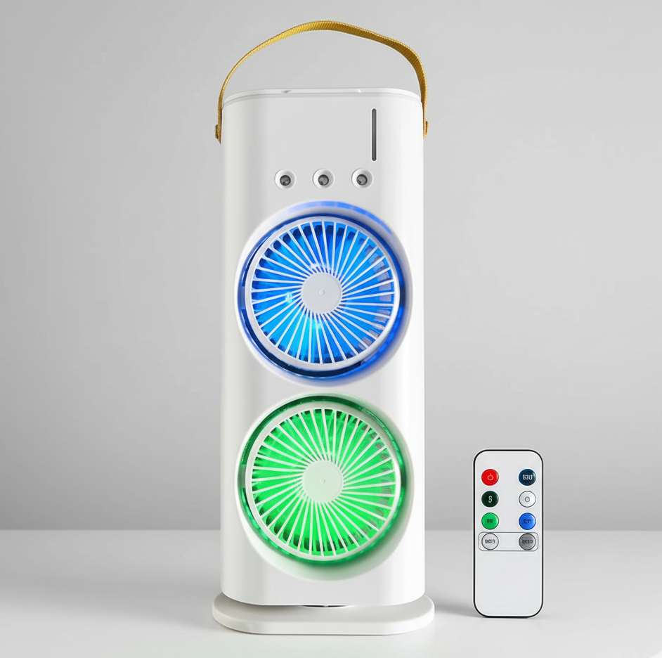 Double-Head Cooler Fan (1 Pc + Remote)