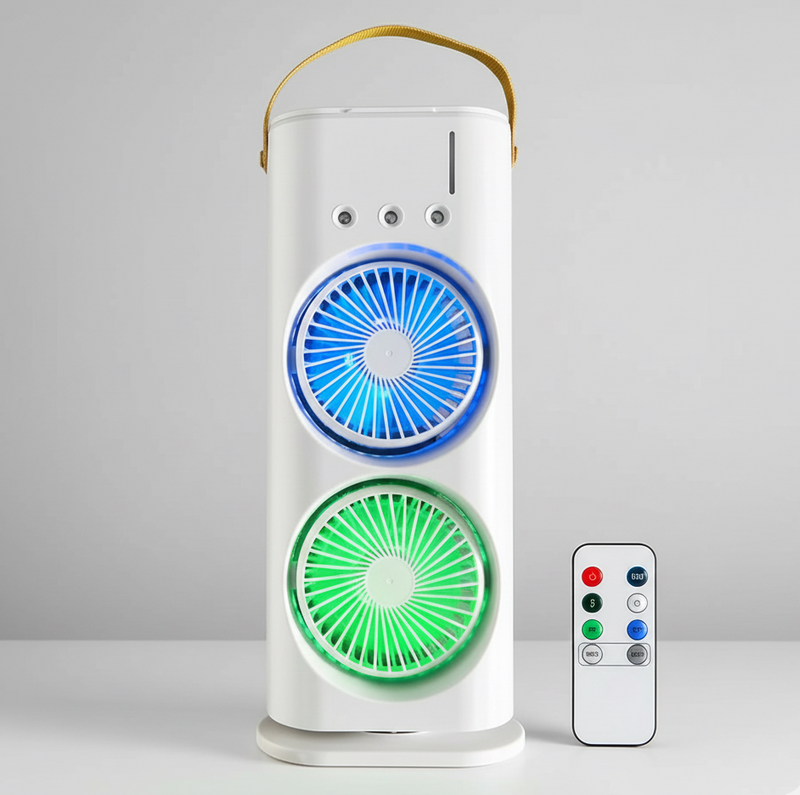 Double-Head Cooler Fan (1 Pc + Remote)