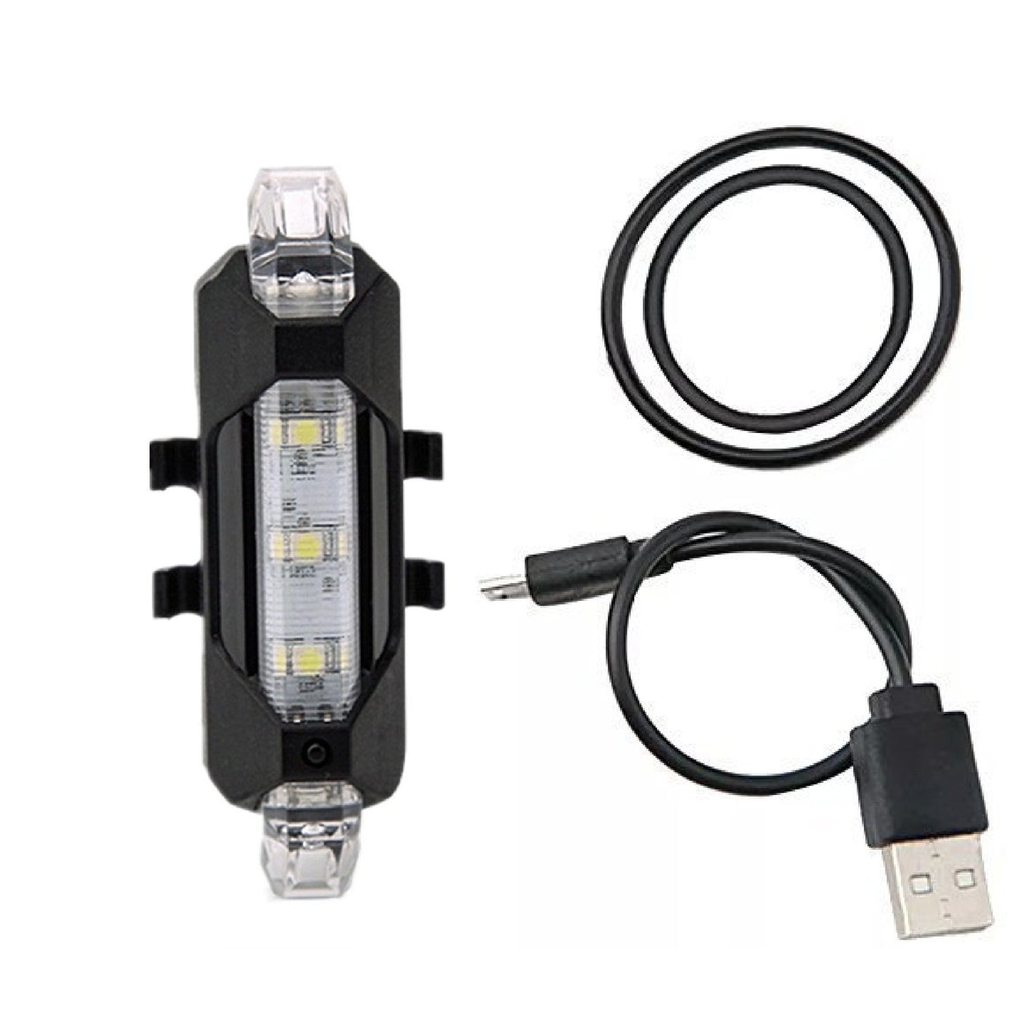 1560 Rechargeable Bicycle Front Waterproof Led Light (White) Wukusy