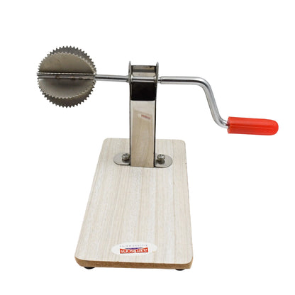 Stainless Steel Coconut Scraper with Wooden Base - BuyItOnline