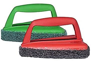 1403 Bathroom Brush With Abrasive Scrubber For Superior Tile Cleaning Wukusy