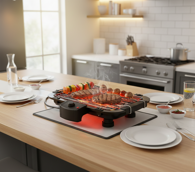 Electric Barbecue Grill 2000w Wukusy