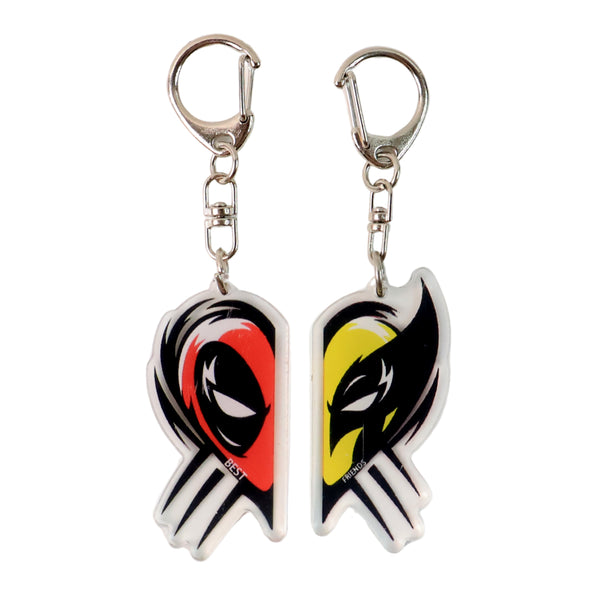 2-in-1 Acrylic Best Friends Matching Breakable Keychain Set.