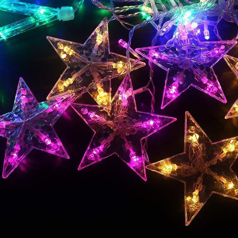 12 Stars LED Curtain String Lights Wukusy