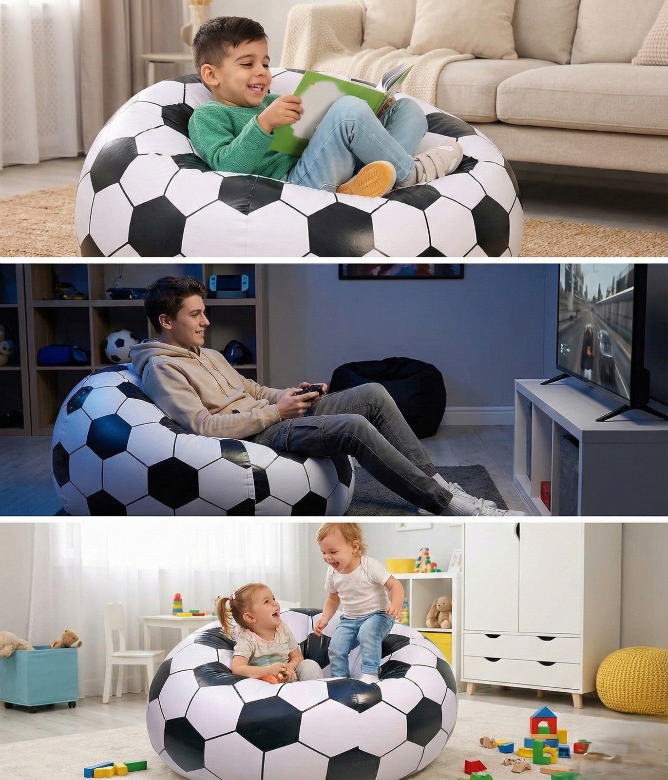Foldable & Inflatable Chair Ball (110cm X 80cm)