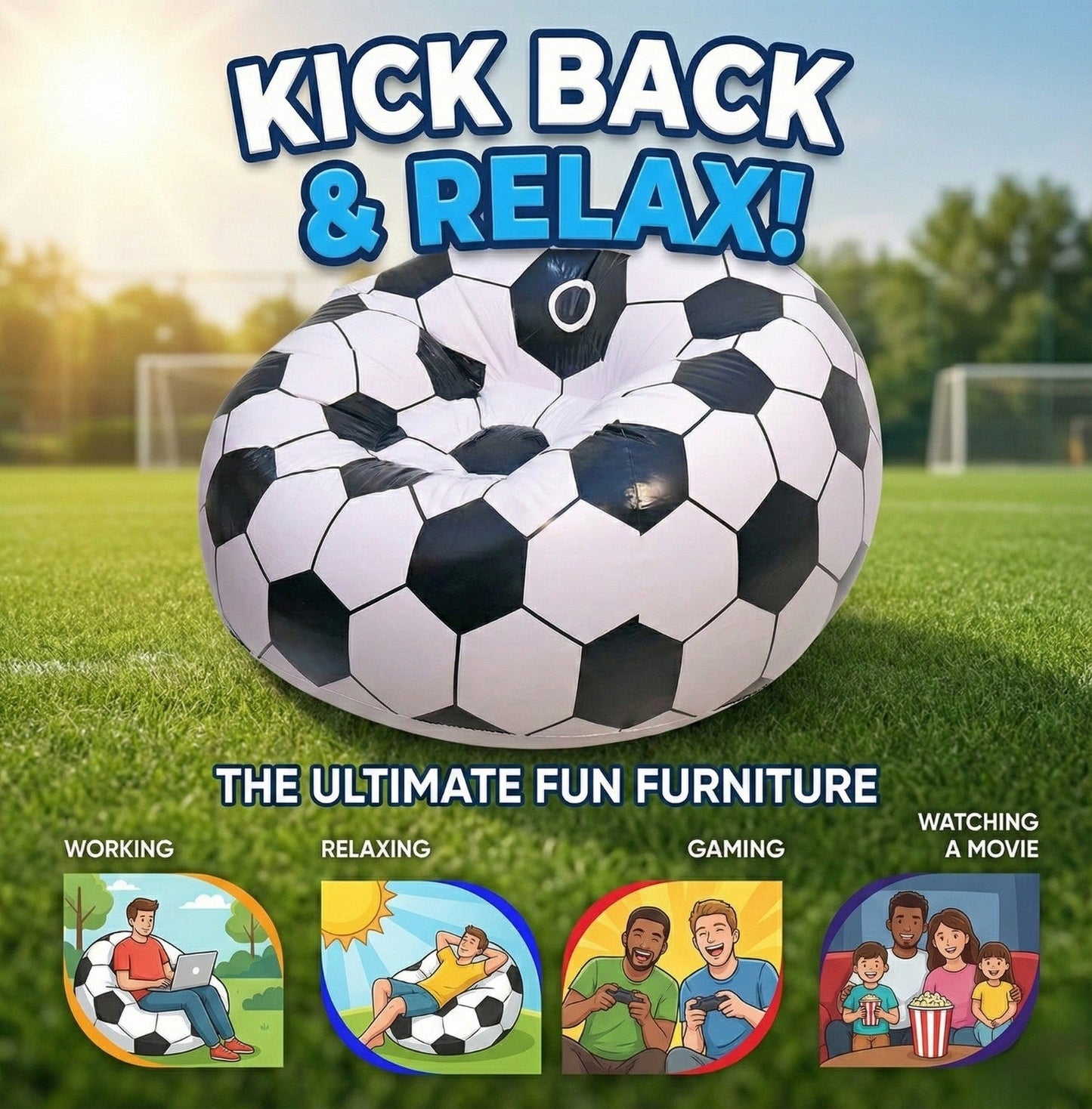 Foldable & Inflatable Chair Ball Wukusy