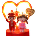 Romantic Couple Love Showpiece with Heart Frame.