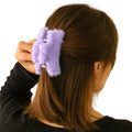 Soft Velvet Furry Hair Clutcher Clips - BuyItOnline