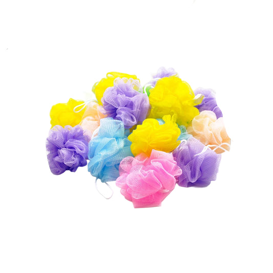 Bath Shower Loofah Sponge Pouf Body Scrubber