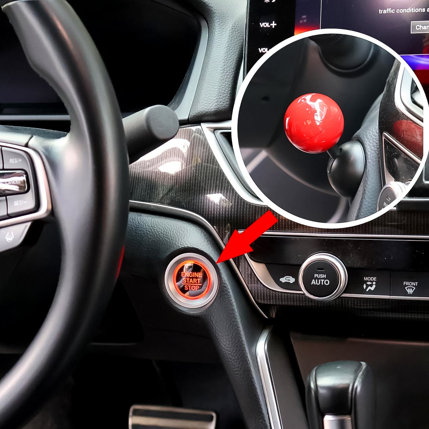 Car Engine Start Button Cover