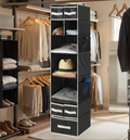 9 Shelf Hanging Closet Organizer With 5 Drawer Organizers Wukusy