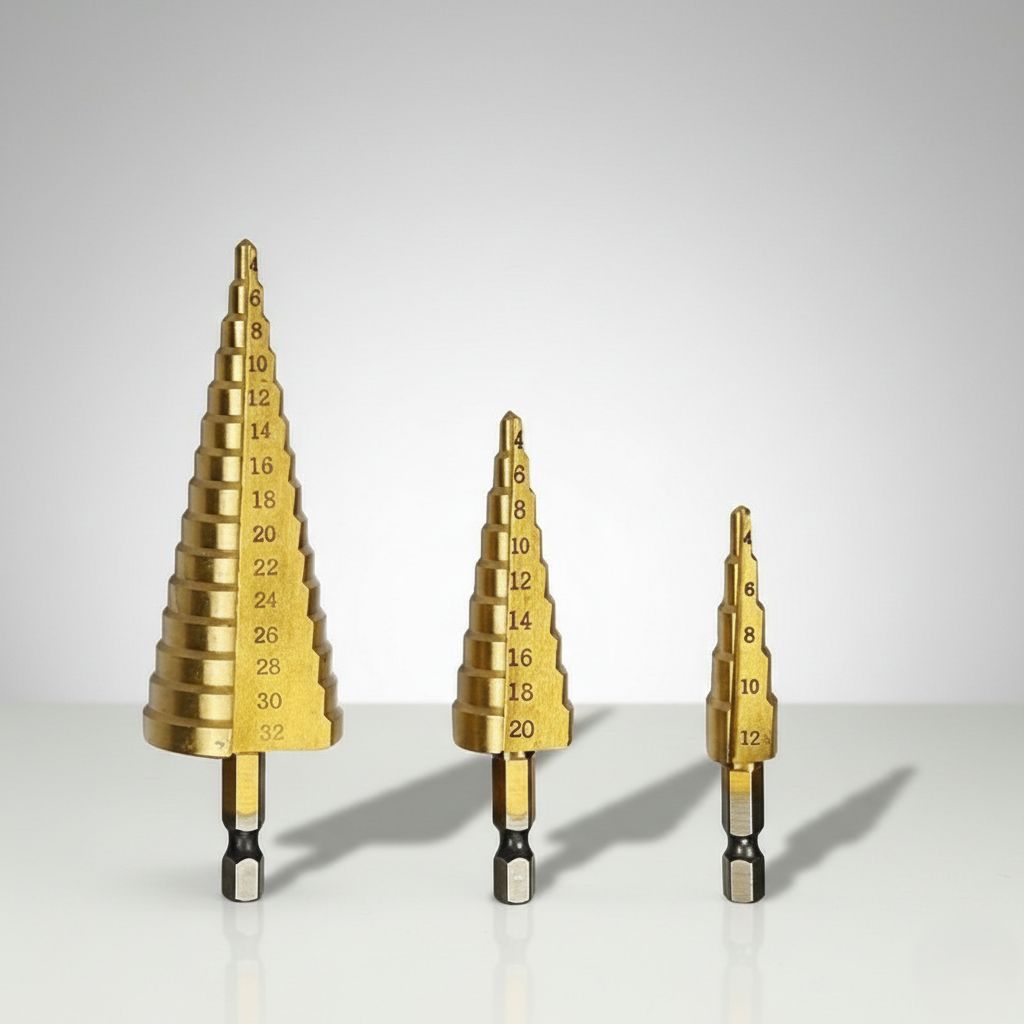 Piece Titanium Coated HSS Step Drill