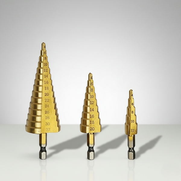 Piece Titanium Coated HSS Step Drill