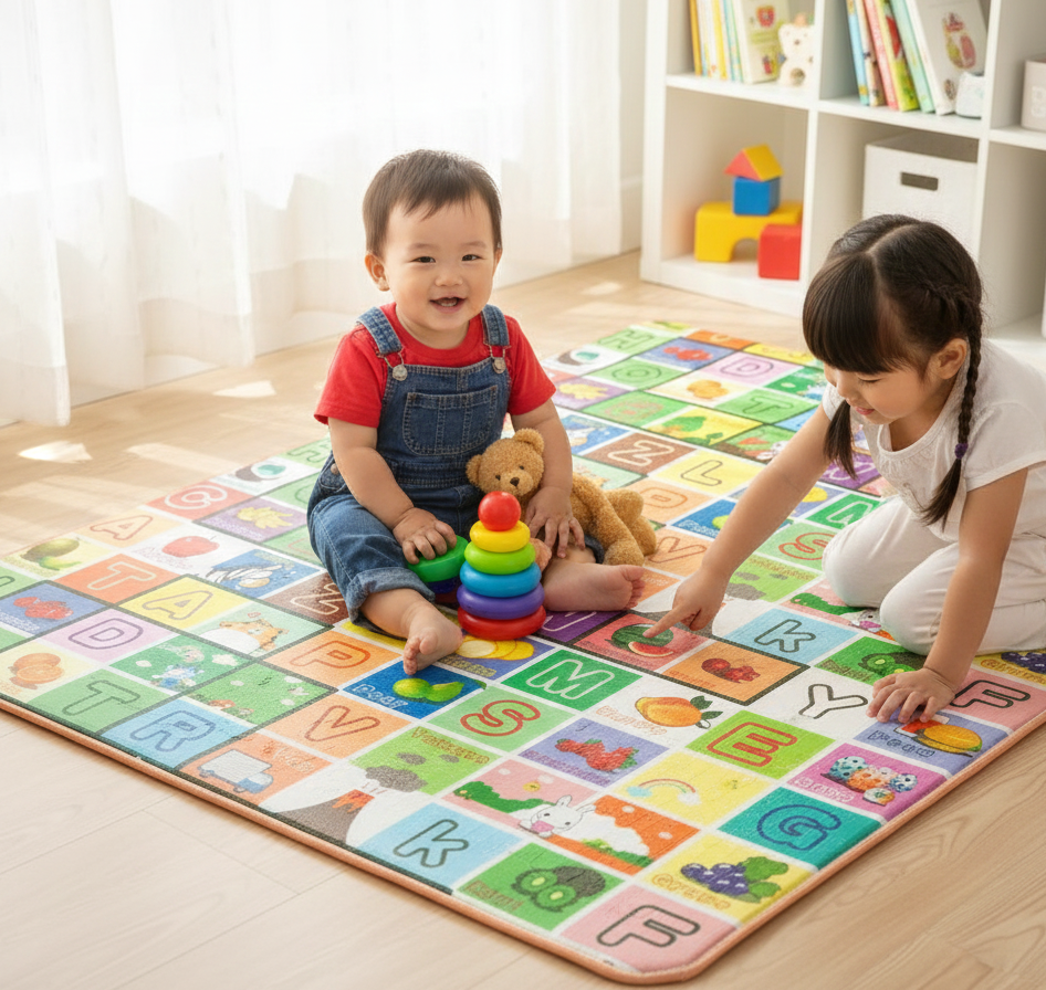 Foam Play Mat for Kids - Foldable & Waterproof