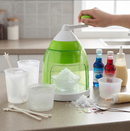 Manual Ice Crusher Snow Cone Maker Wukusy