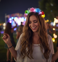 Led Flower Crown Headband  Multicolor Light-up (1 Pc)