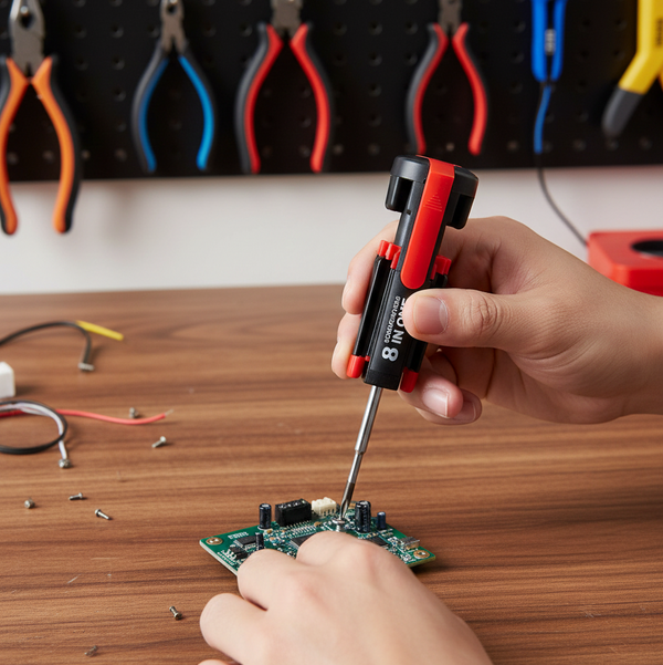 8 In 1 Multi function Screwdriver Kit With Led Portable Torch