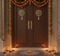 Shubh Labh Beaded Door Hanging (2 Pc)