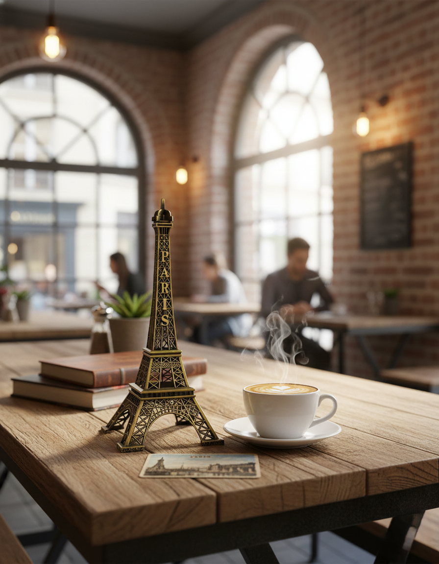 Antique 3D Metal Eiffel Tower Showpiece Wukusy
