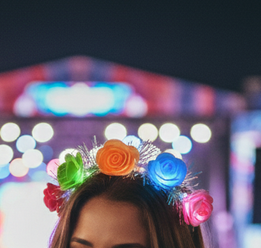 Led Flower Crown Headband  Multicolor Light-up (1 Pc)