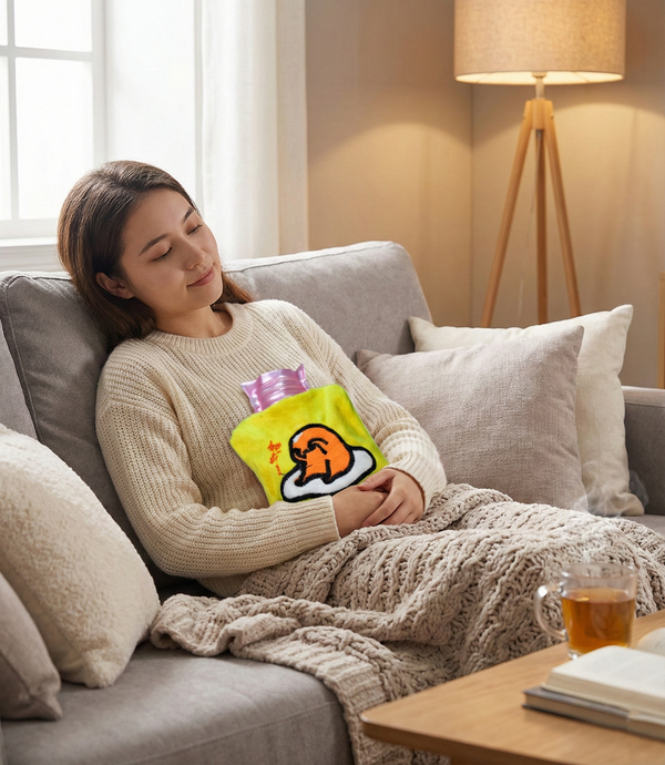 Small Hot Water Bag with Cute Duck Cover